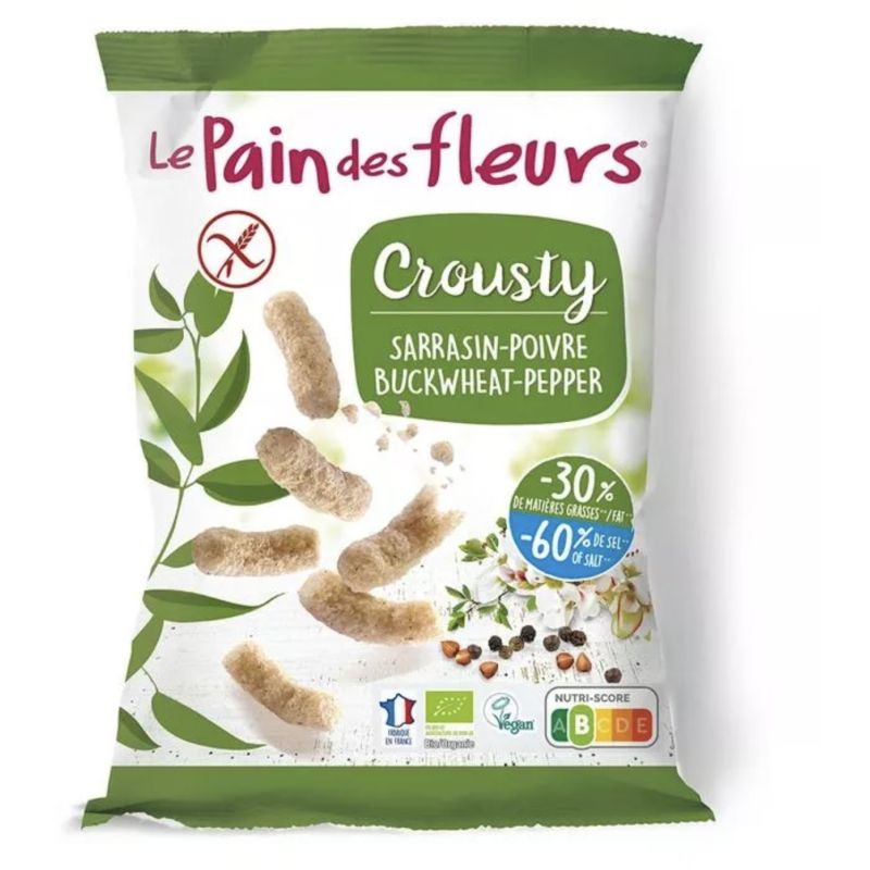 Crousty sarrasin poivre 75gr Le Pain des Fleurs dans votre magasin bio en ligne Etiketbio.eu Crousty sarrasin poivre 75gr Le Pain des Fleurs dans votre magasin bio en ligne Etiketbio.eu