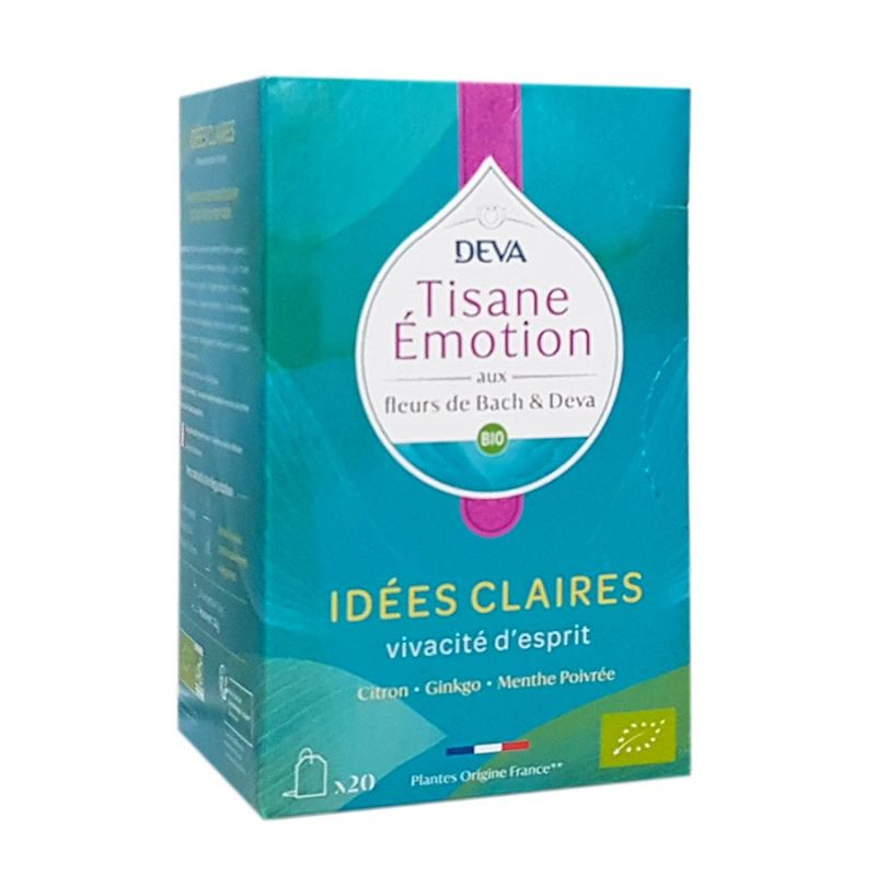 Tisane emotion idees claires 20sachets Deva Tisanes  dans votre magasin bio en ligne Etiketbio.eu