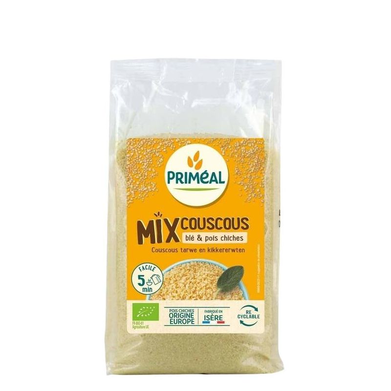 Mix couscous ble pois chiches 400gr Priméal  dans votre magasin bio en ligne Etiketbio.eu