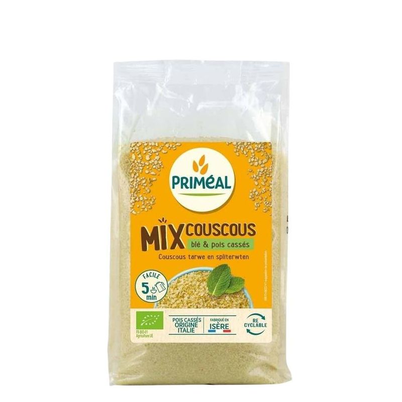 Mix couscous ble pois casses 400gr Priméal dans votre magasin bio en ligne Etiketbio.eu Mix couscous ble pois casses 400gr Priméal dans votre magasin bio en ligne Etiketbio.eu