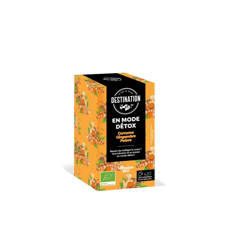 Infusion en mode detox x20 Destination  dans votre magasin bio en ligne Etiketbio.eu