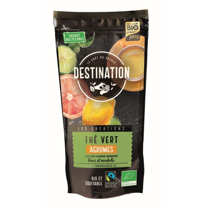 THE VERT AGRUMES 80GR BIO | DESTINATION | Acheter sur EtiketBio.eu