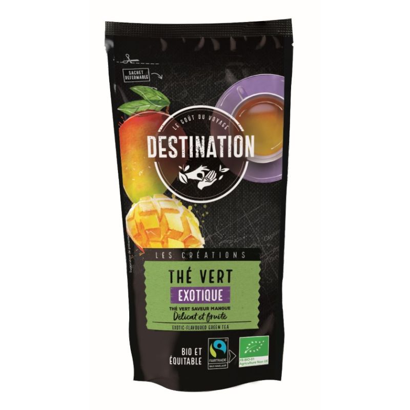 The vert exotique bio 80gr Destination  dans votre magasin bio en ligne Etiketbio.eu
