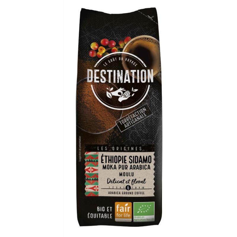 CAFE ETHIOPIE SIDAMO MOKA MOULU FAIR 250GR | DESTINATION | Acheter ...