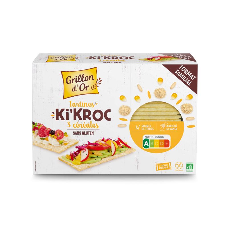 TARTINES KI KROC 3 CEREALES 270G GRILLON D'OR dans votre magasin bio en ligne Etiketbio.eu TARTINES KI KROC 3 CEREALES 270G GRILLON D'OR dans votre magasin bio en ligne Etiketbio.eu