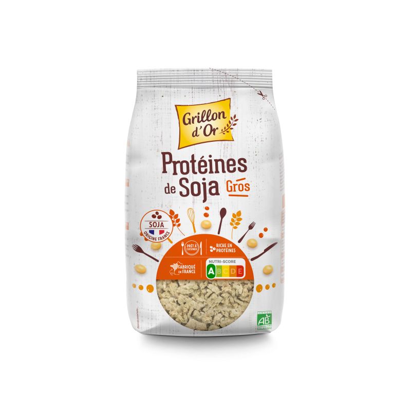 Proteines de soja gros 200g Grillon d'Or dans votre magasin bio en ligne Etiketbio.eu Proteines de soja gros 200g Grillon d'Or dans votre magasin bio en ligne Etiketbio.eu