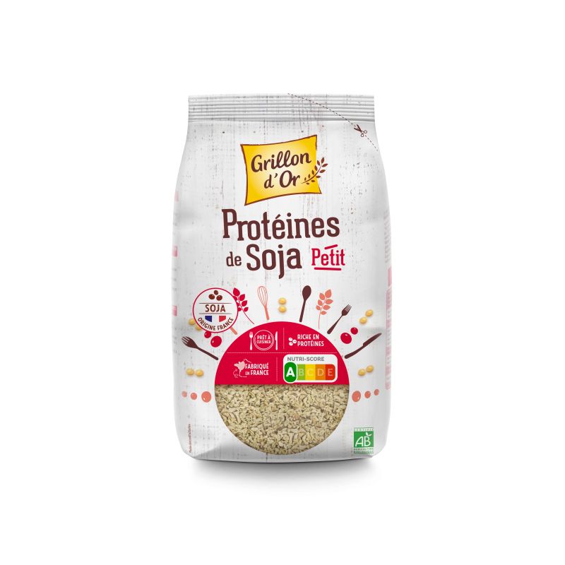 Proteines de soja petit 300g Grillon d'Or dans votre magasin bio en ligne Etiketbio.eu Proteines de soja petit 300g Grillon d'Or dans votre magasin bio en ligne Etiketbio.eu
