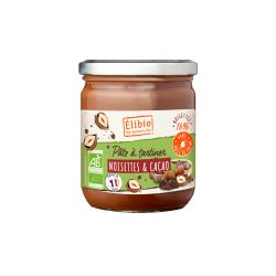 Pate a tartiner noisettes cacao 400gr Elibio dans votre magasin bio en ligne Etiketbio.eu