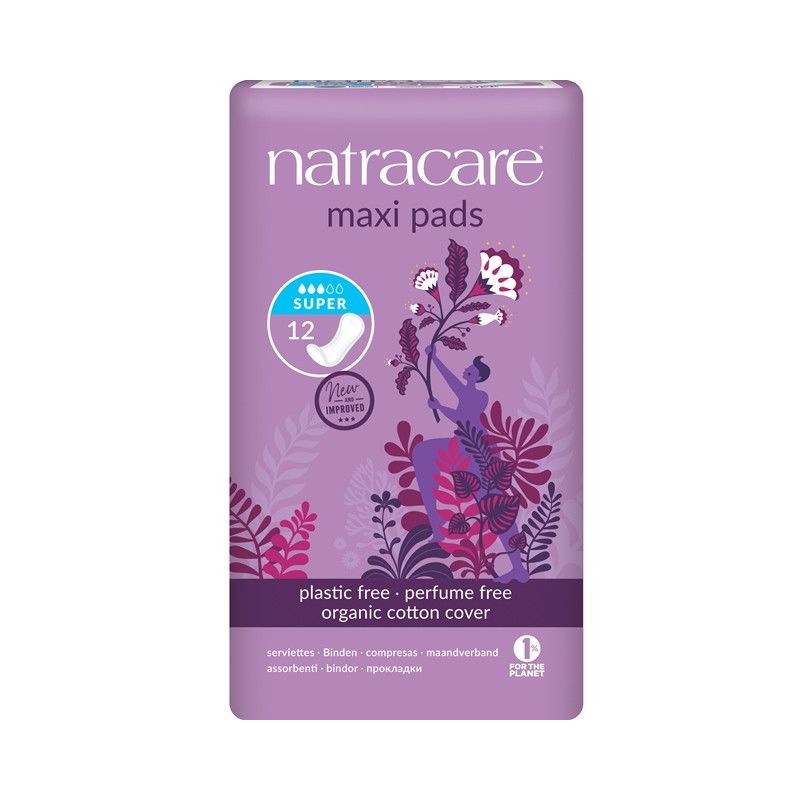 SERVIETTE MAXI SUPER X12 Natracare  dans votre magasin bio en ligne Etiketbio.eu
