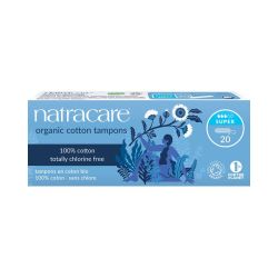 TAMPON SUPER SANS APPLICATEUR X20 Natracare  dans votre magasin bio en ligne Etiketbio.eu