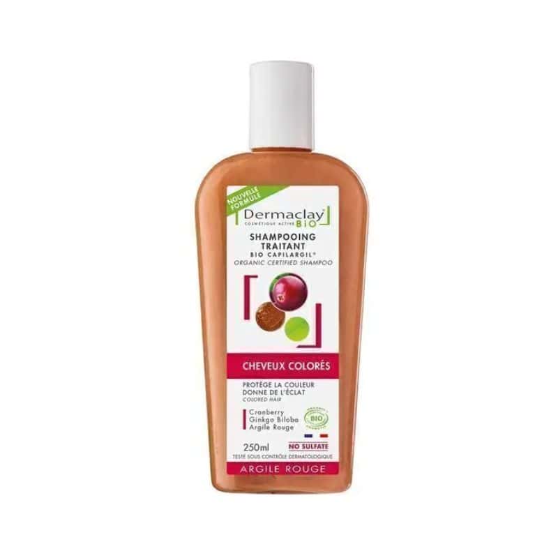 SHAMPOOING CHEVEUX COLORES 250ML Dermaclay  dans votre magasin bio en ligne Etiketbio.eu