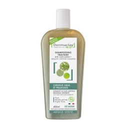 SHAMPOOING BIO CHEVEUX GRAS ET PELLICULES 400ML Dermaclay  dans votre magasin bio en ligne Etiketbio.eu