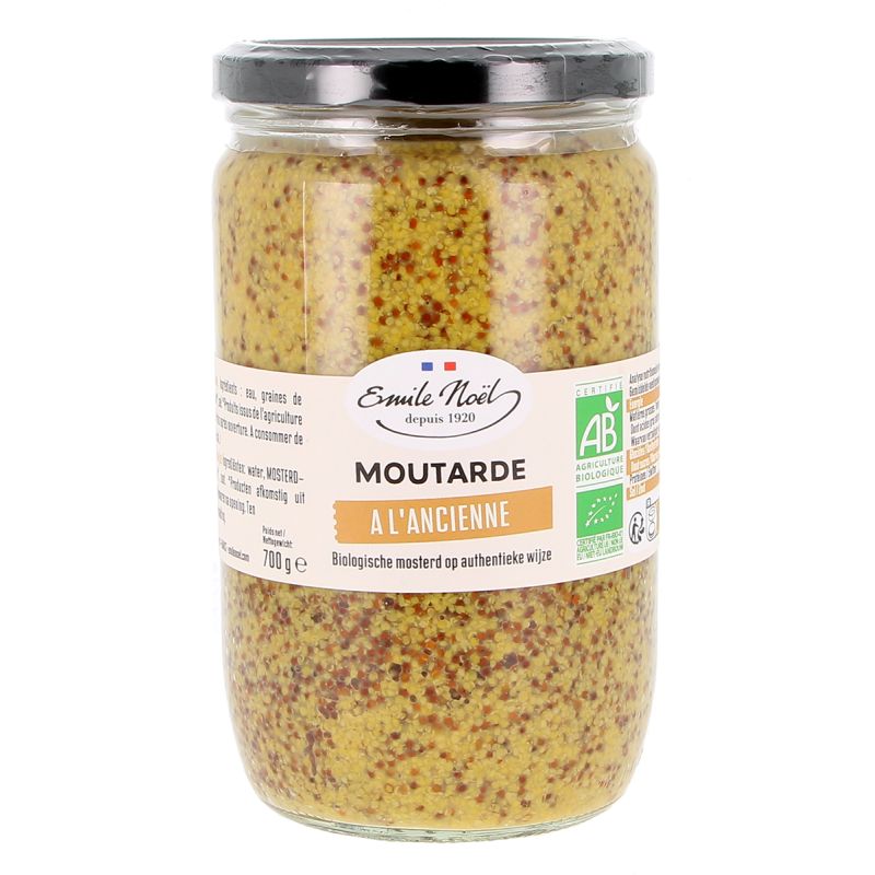 Moutarde a l'ancienne bio 700g Emile Noël  dans votre magasin bio en ligne Etiketbio.eu