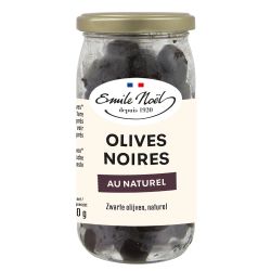 OLIVES NOIRES AU NATUREL 250G | EMILE NOEL | Acheter sur EtiketBio.eu