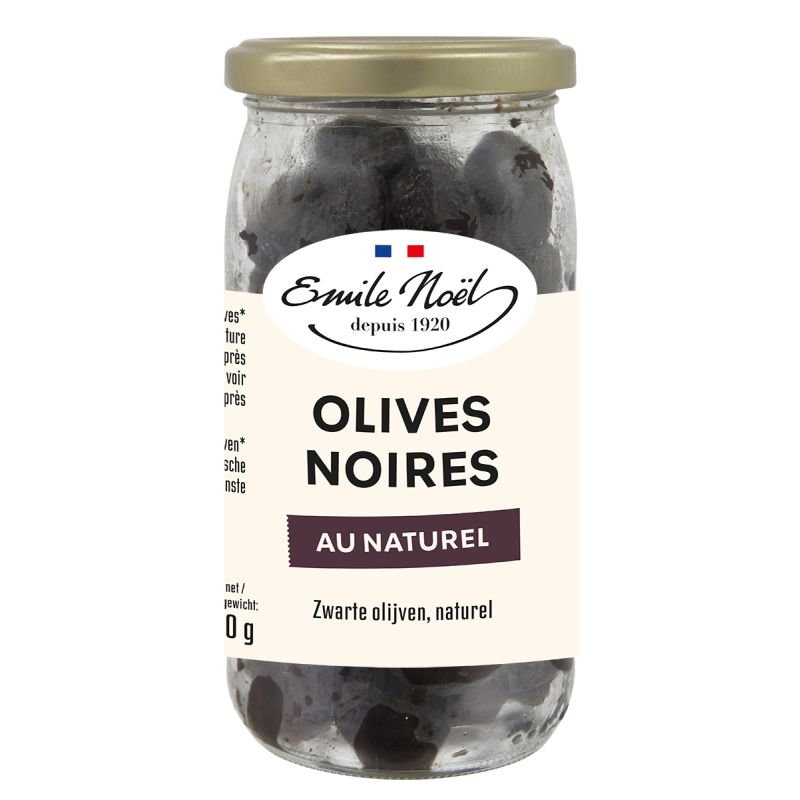 Olives noires au naturel 250g Emile Noël  dans votre magasin bio en ligne Etiketbio.eu