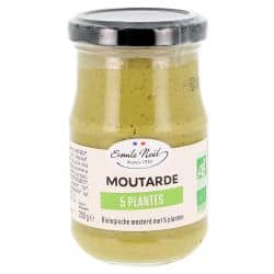 MOUTARDE AUX 5 PLANTES (200G) EMILE NOEL Emile Noël  dans votre magasin bio en ligne Etiketbio.eu