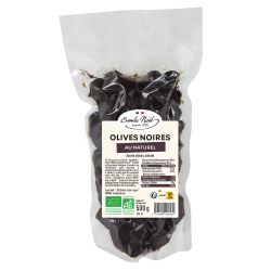 OLIVES NOIRES AU NATUREL 500G | EMILE NOEL | Acheter sur EtiketBio.eu