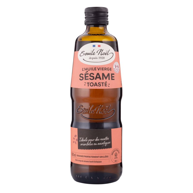 Huile vierge de sesame toaste 50cl Emile Noël dans votre magasin bio en ligne Etiketbio.eu Huile vierge de sesame toaste 50cl Emile Noël dans votre magasin bio en ligne Etiketbio.eu