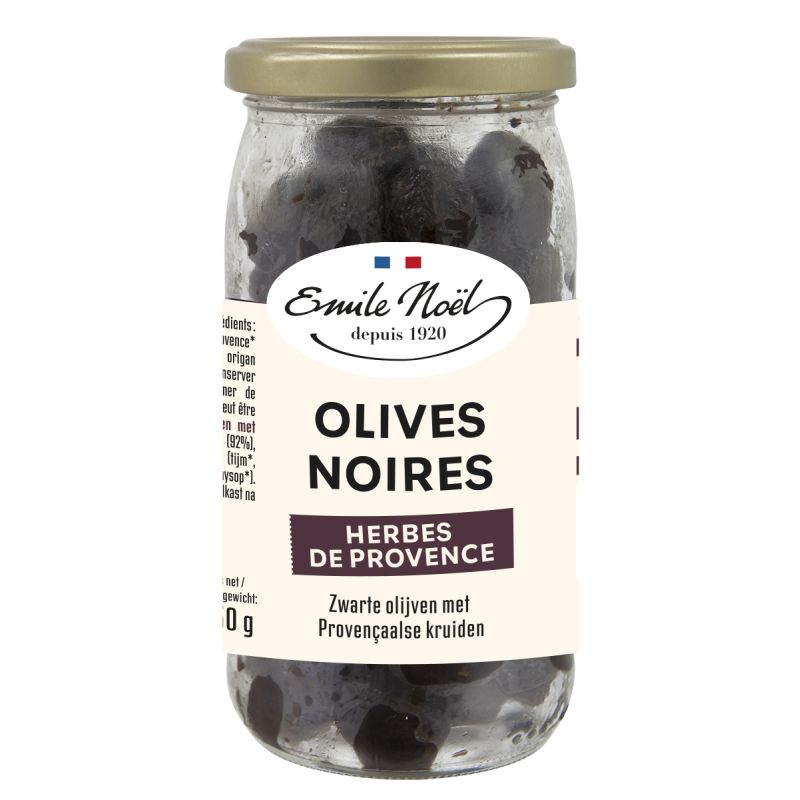 Olives noires herbes provence 250g Emile Noël dans votre magasin bio en ligne Etiketbio.eu Olives noires herbes provence 250g Emile Noël dans votre magasin bio en ligne Etiketbio.eu