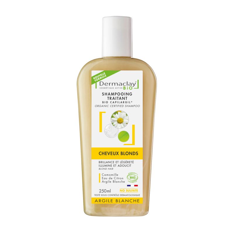 SHAMPOOING CHEVEUX BLONDS 250ML | DERMACLAY | Acheter sur EtiketBio.eu