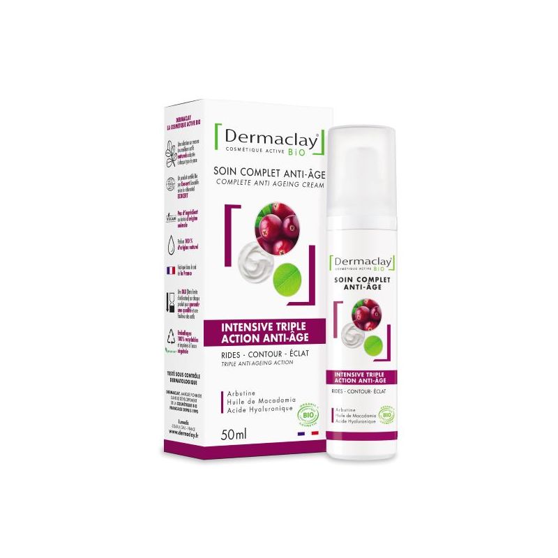 CREME INTENSIVE TRIPLE ACTION 50ML | DERMACLAY | Acheter sur Etiket...