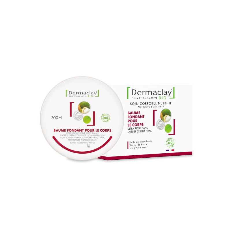 Baume fondant pour le corps 300ml Dermaclay  dans votre magasin bio en ligne Etiketbio.eu