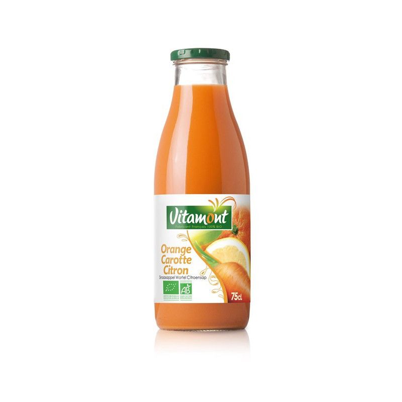 JUS ORANGE CAROTTE CITRON 75CL | VITAMONT | Acheter sur EtiketBio.eu