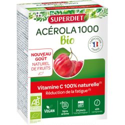 ACEROLA 1000 BIO 24CPS A CROQUER | SUPER DIET | Acheter sur EtiketB...