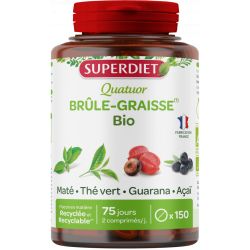 Quatuor mate brule graisse bio 150 comp Super Diet dans votre magasin bio en ligne Etiketbio.eu