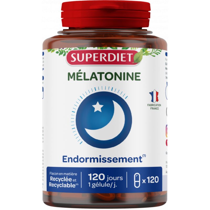 Melatonine 120gels Super Diet  dans votre magasin bio en ligne Etiketbio.eu