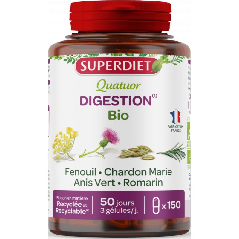 QUATUOR DIGESTION 150GELS | SUPER DIET | Acheter sur EtiketBio.eu