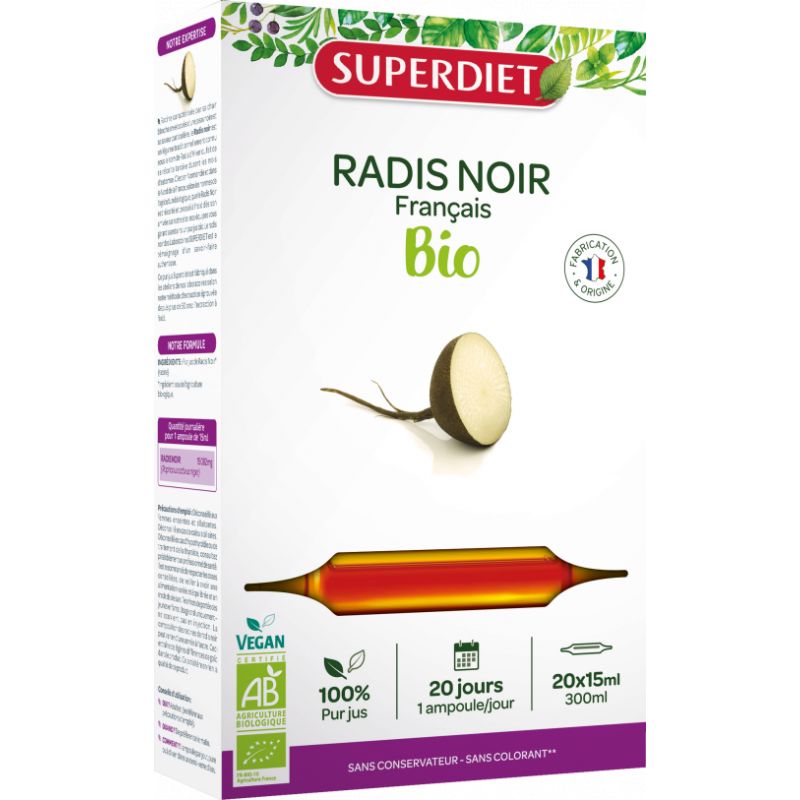 Radis noir bio 20 ampoules Super Diet dans votre magasin bio en ligne Etiketbio.eu Radis noir bio 20 ampoules Super Diet dans votre magasin bio en ligne Etiketbio.eu