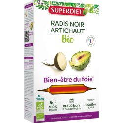 RADIS NOIR ARTICHAUT BIO 20 AMPOULES  | SUPER DIET | Acheter sur Et...