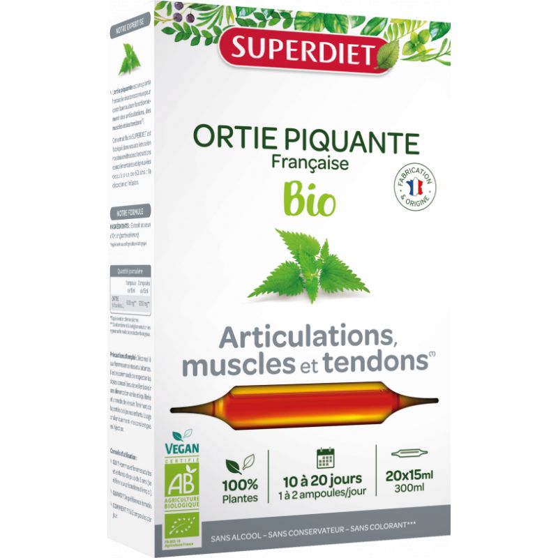 ORTIE PIQUANTE 20 AMPOULES | SUPER DIET | Acheter sur EtiketBio.eu