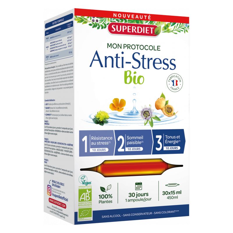 PROTOCOLE ANTI STRESS 30 AMPOULES | SUPER DIET | Acheter sur Etiket...