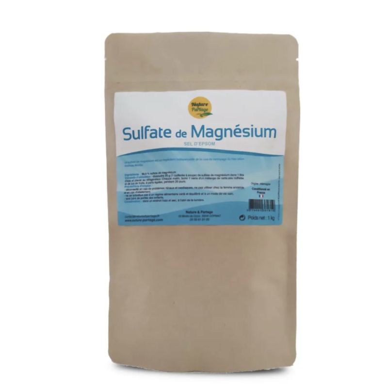 SULFATE DE MAGNESIUM 1KG | NATURE ET PARTAGE | Acheter sur EtiketBi...