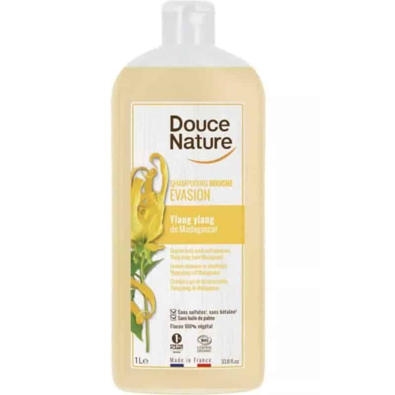 SHAMP DOUCHE EVASION YLANG YLANG 1L Douce Nature  dans votre magasin bio en ligne Etiketbio.eu