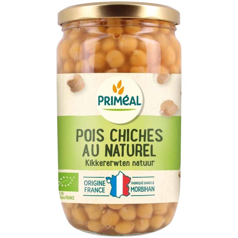 Pois chiches au naturel 720ml Priméal dans votre magasin bio en ligne Etiketbio.eu Pois chiches au naturel 720ml Priméal dans votre magasin bio en ligne Etiketbio.eu