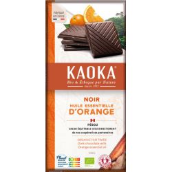 TABLETTE CHOCOLAT NOIR ORANGE 58% CACAO 100G | KAOKA | Acheter sur ...