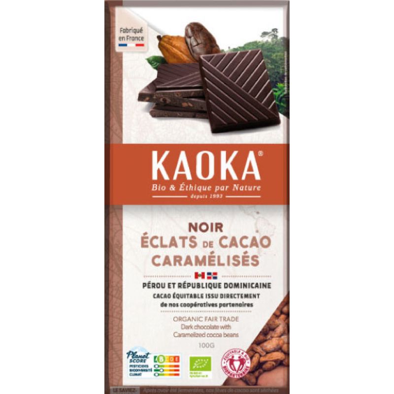 Truffes chocolat noir copeaux de fèves de cacao 140g