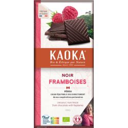 CHOCOLAT NOIR 58% FRAMBOISE 100G | KAOKA | Acheter sur EtiketBio.eu