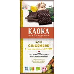 TABLETTE CHOCOLAT NOIR CITRON GINGEMBRE 100G | KAOKA | Acheter sur ...