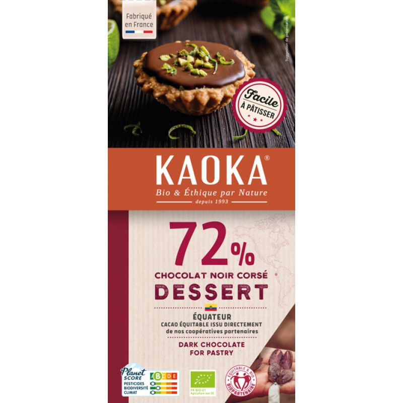 Chocolat noir corse dessert patissier 72% 200gr Kaoka dans votre magasin bio en ligne Etiketbio.eu Chocolat noir corse dessert patissier 72% 200gr Kaoka dans votre magasin bio en ligne Etiketbio.eu
