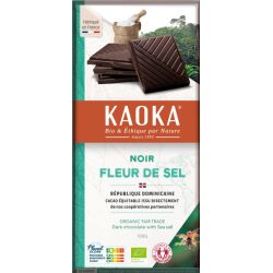 CHOCOLAT NOIR 70% FLEUR DE SEL 100G | KAOKA | Acheter sur EtiketBio.eu