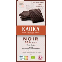 TABLETTE SIMPLY DARK (NOIR 58%) 80G | KAOKA | Acheter sur EtiketBio.eu