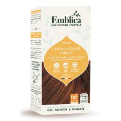 Coloration vegetale 3.4 chatain fonce auburn 100gr Emblica  dans votre magasin bio en ligne Etiketbio.eu
