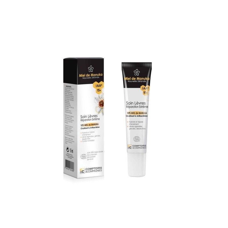 Soin levres reparateur miel manuka iaa15+ 15ml Comptoirs et Compagnies dans votre magasin bio en ligne Etiketbio.eu Soin levres reparateur miel manuka iaa15+ 15ml Comptoirs et Compagnies dans votre magasin bio en ligne Etiketbio.eu