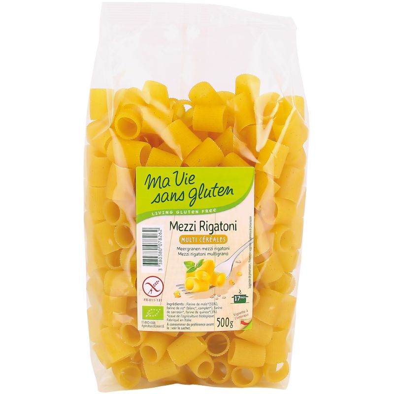 MEZZI REGATONI MULTICEREALES 500G | MA VIE SANS GLUTEN | Acheter su...