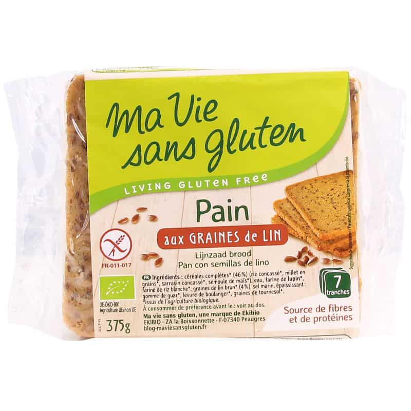 PAIN GRAINES DE LIN 375G Ma Vie Sans Gluten  dans votre magasin bio en ligne Etiketbio.eu