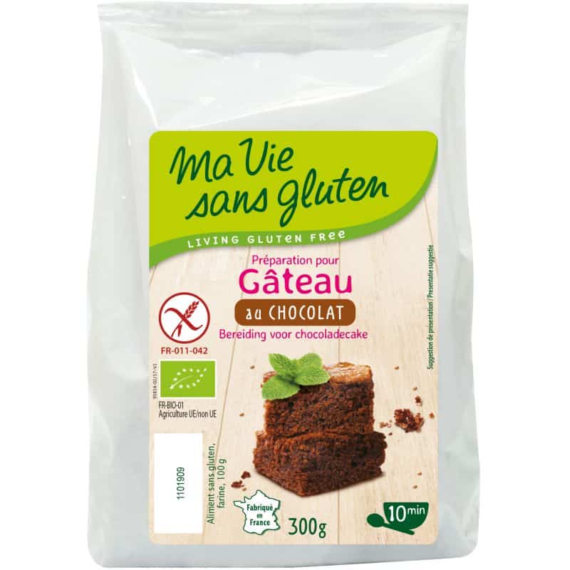 PREPARATION POUR GATEAU AU CHOCOLAT (300G) MA VIE SANS GLUTEN Ma Vie Sans Gluten  dans votre magasin bio en ligne Etiketbio.eu